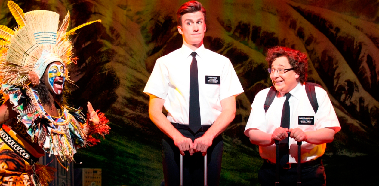 Gavin Creel and Jared Gertner in The Book of Mormon. Photo: Joan Marcus