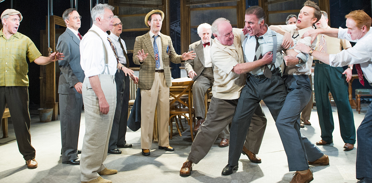 A scene from Twelve Angry Men at the Garrick Theatre. Photo: Tristram Kenton