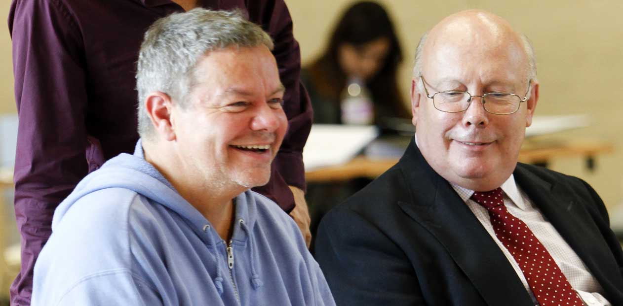 Anthony Drewe and Julian Fellowes. Photo: Pamela Raith