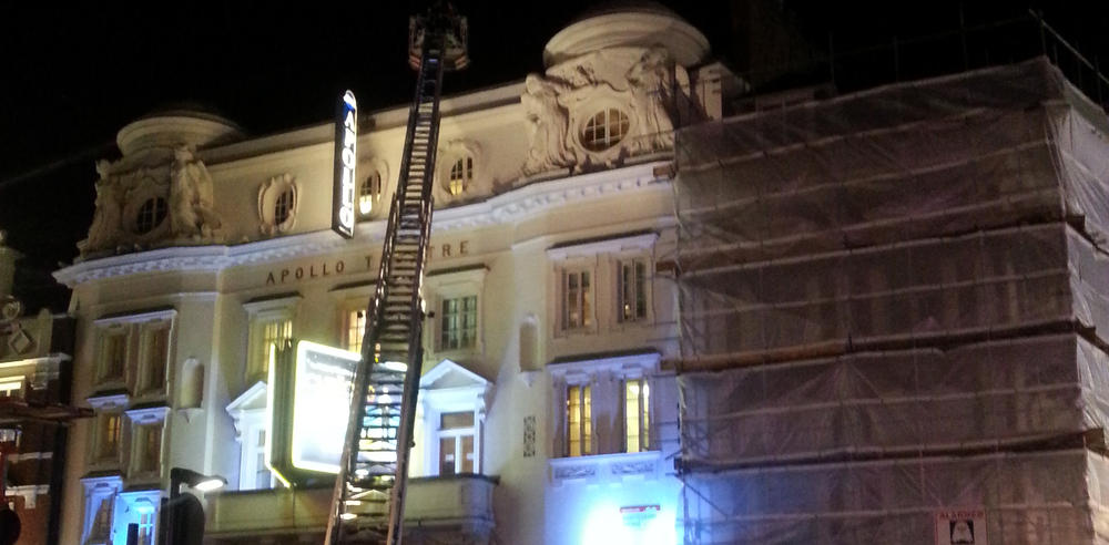 The Apollo Theatre on December 19, 2013, after the partial ceiling collapse.