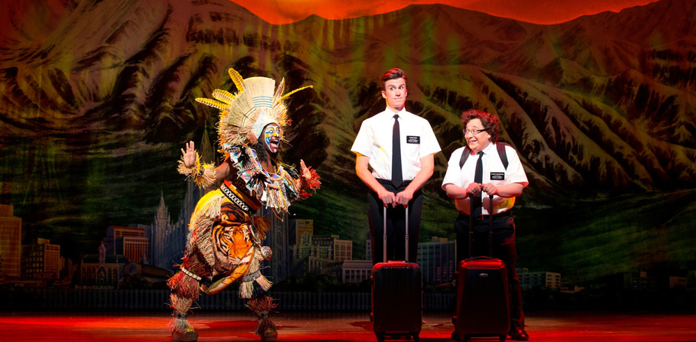 Gavin Creel and Jared Gertner in The Book of Mormon. Photo: Joan Marcus