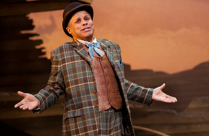 Gary Wilmot as Ali Hakim Oklahoma!. Photo: Pamela Raith