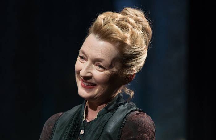 Lesley Manville in Ghosts at the Almeida Theatre. Photo: Hugo Glendinning