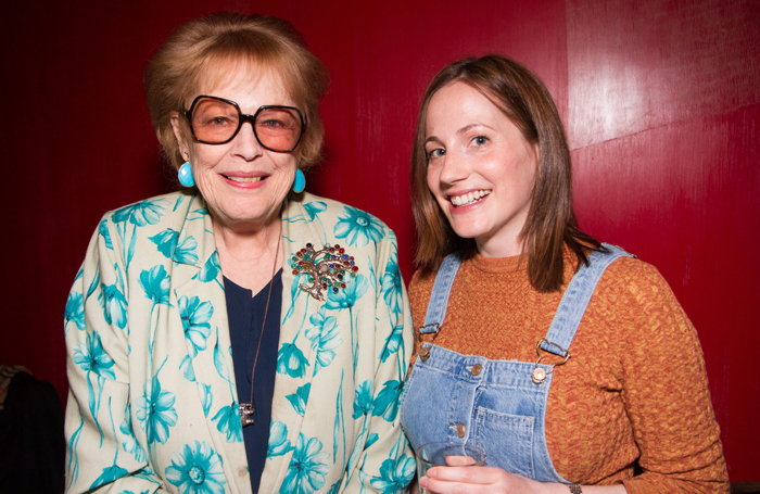 Antonia Fraser with Pinter Commission winner Molly Davies. Photo: Helen Murray