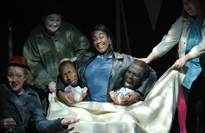 Scene from The Comedy of Errors at Chickenshed Theatre, London. Photo: Antonia Jater