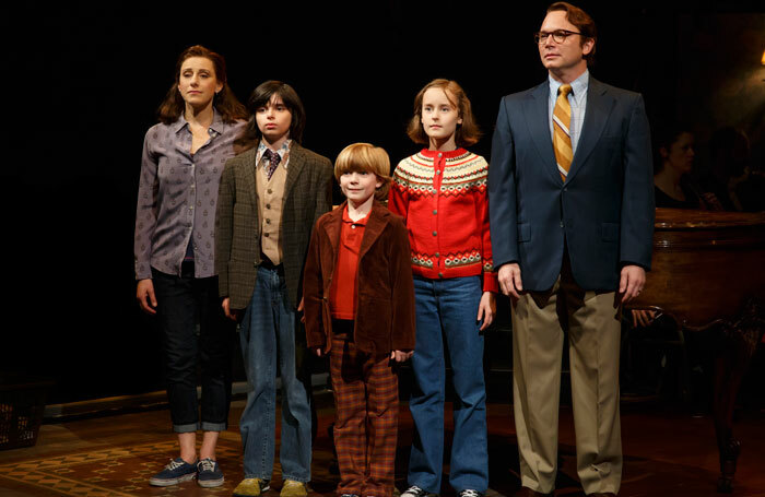 The cast of Fun Home, written by Lisa Kron and Jeanine Tesori. Photo: Joan Marcus