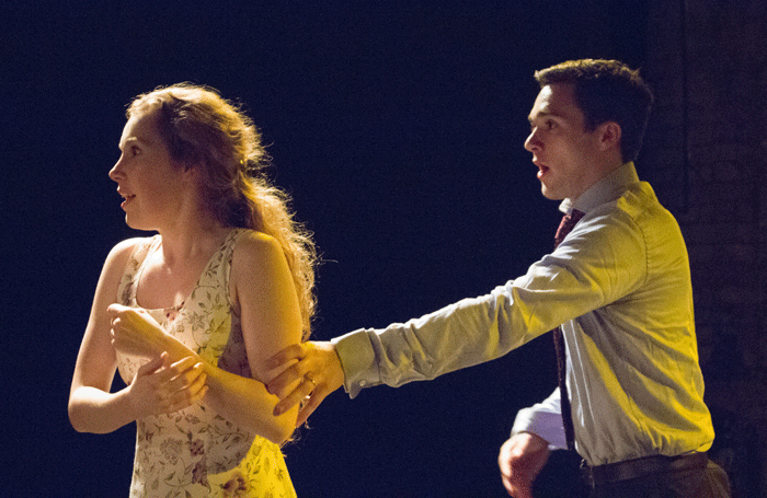 Chloe Walshe and Jamie Chandler in The Man Who Had All the Luck at The King's Head Theatre. Photo: George Linfield