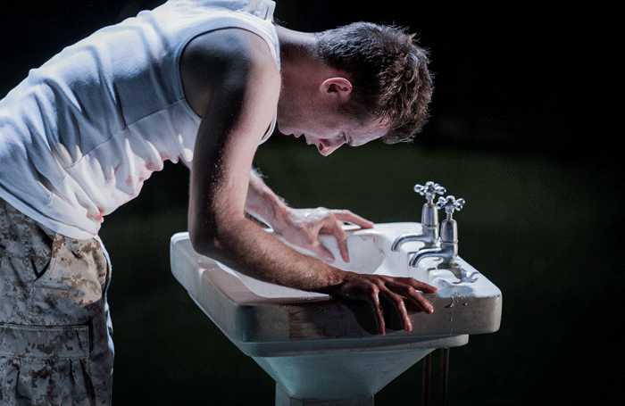 Ed Ballard as Macbeth at Linbury Studio Theatre, Royal Opera House, London