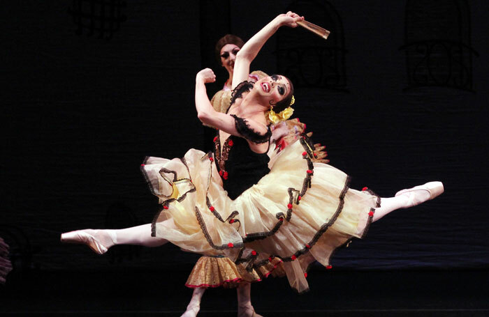 Chase Johnsey as Kitri in Don Quixote, part of the Trocks Programme 2. Photo: Costas