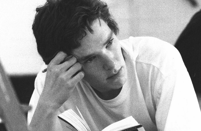 Benedict Cumberbatch rehearsing for Love's Labour's Lost for Regent's Park Open Air Theatre in 2001