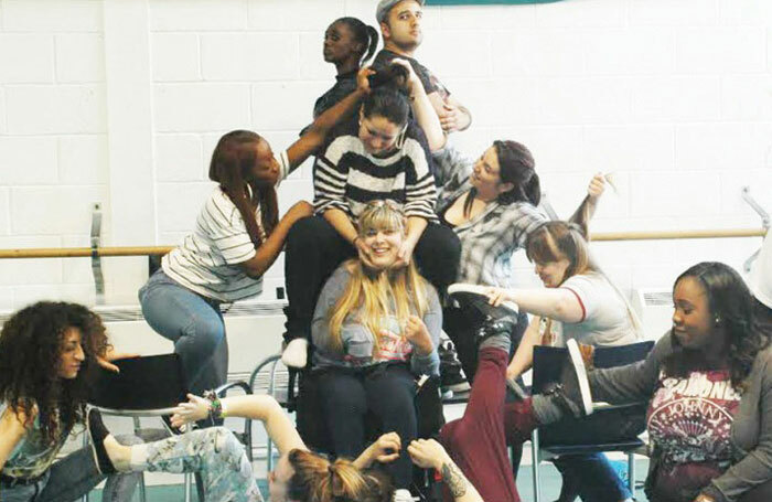 Chickenshed students in a workshop as part of its BA (hons) in inclusive performance
