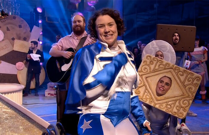 Jess Thom in broadcast from Biscuit Land, BBC Television Centre, London Jess Thom in broadcast from Biscuit Land, BBC Television Centre, London