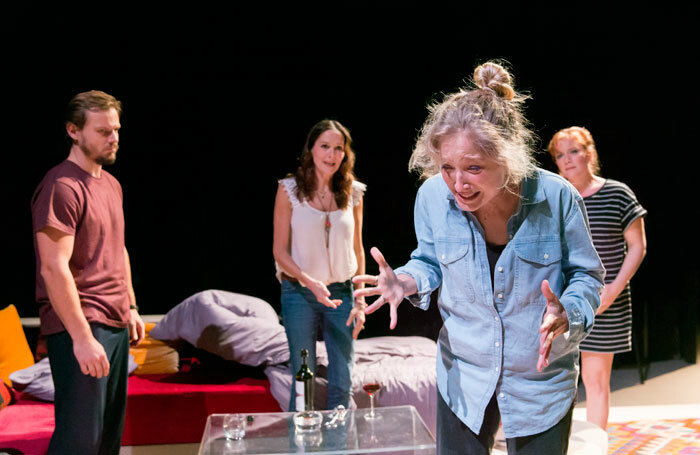 Daniel Hawksford, Charlotte Emmerson, Michelle Duncan and Charlotte Lucas in The Distance at Sheffield Crucible. Photo: Johan Persson