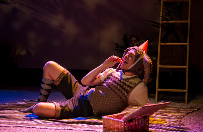Steven Webb in I Want My Hat Back at the National Theatre's Temporary Theatre, London. Photo: Richard Davenport