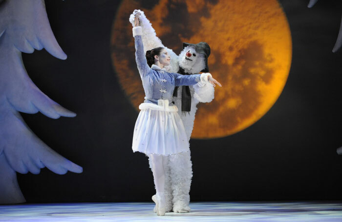 Scene from The Snowman at the Peacock Theatre, London. Photo: Sadler's Wells