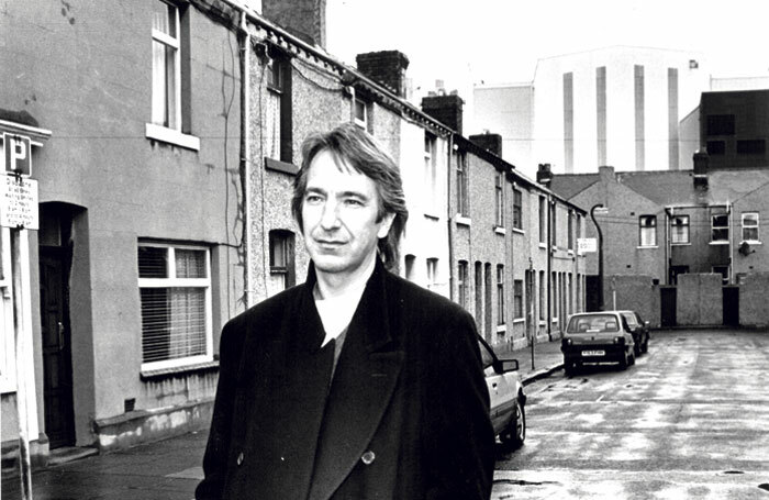Alan Rickman in Barrow-in-Furness, where he played Hamlet in 1992