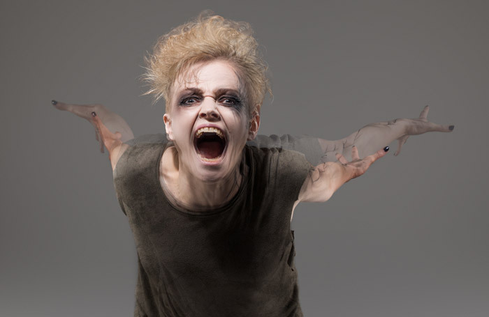Maxine Peake  in The Skriker at Manchester's Royal Exchange Theatre, directed by Sarah Frankcom. Photo: Jonty Wilde