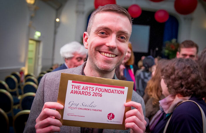 Greg Sinclair, winner of the inaugural Arts Foundation Children's Theatre Award