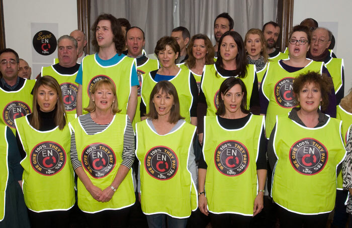 English National Opera chorus members. Photo: Stephano Cagnoni