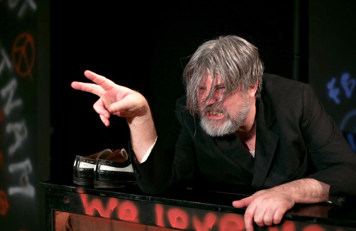 Mark Little in Cosi at the King's Head Theatre, London. Photo: Andreas Grieger