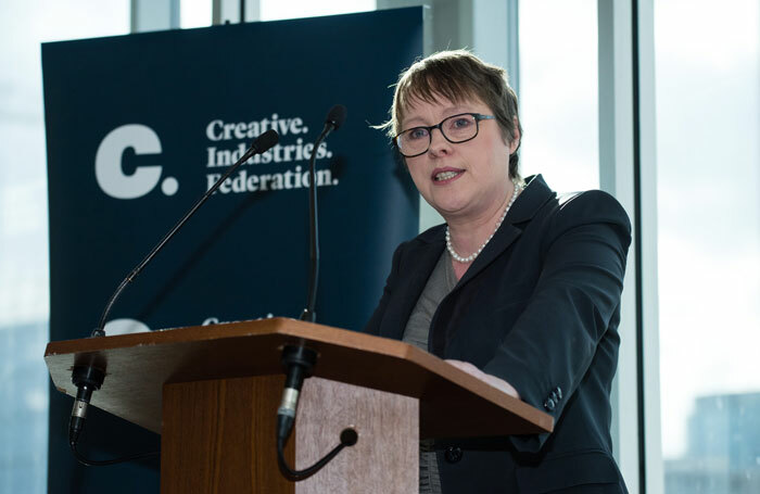 Maria Eagle gives her first speech as shadow culture secretary at the Southbank Centre. Photo: Ian Watts