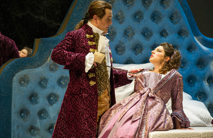 Mark Stone and Elizabeth Watts in the Welsh National Opera's Marriage of Figaro at Wales Millennium Centre, Cardiff, two of the organisations to be hit with 3.5% cuts. Photo: Richard Hubert Smith