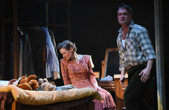 Augustina Seymour and Patrick Knowles in Look Back in Anger at Derby Theatre. Photo: Robert Day