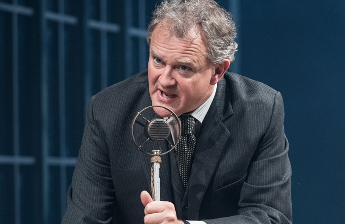 Hugh Bonneville in An Enemy of the People, which was reviewed by The Sun. Photo: Manuel Harlan Hugh Bonneville in An Enemy of the People, which was reviewed by The Sun. Photo: Manuel Harlan