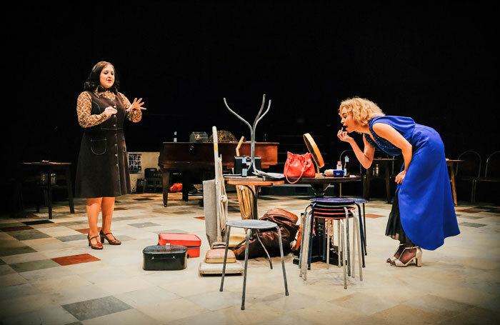 Claire Greenway and Tala Gouveia in Talent at the New Vic, Newcastle-under-Lyme. Photo: Andrew Billington