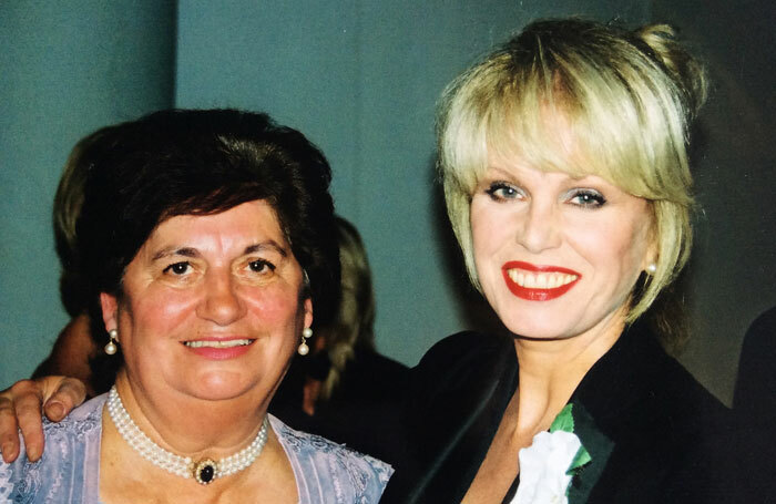 Jill Tookey with Joanna Lumley