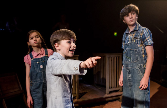 Jasmine de Goede, Adam Crompton and Che Tligui in To Kill a Mockingbird at Bolton Octagon. Photo: Richard Davenport