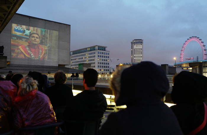 The National Theatre's outdoor screening of Henry V earlier this year. Photo: James Bellorini