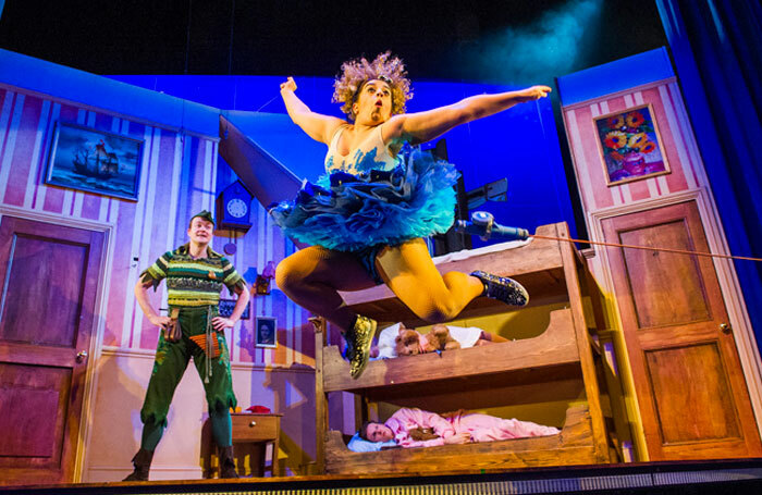 Nancy Zamit in Peter Pan Goes Wrong. Photo: Tristram Kenton