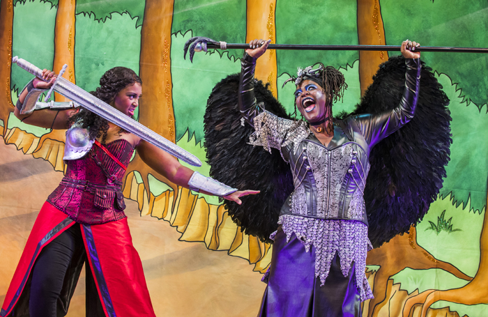 Alexia Khadime and Sharon D Clarke in Sleeping Beauty at Hackney Empire. Photo: Tristram Kenton