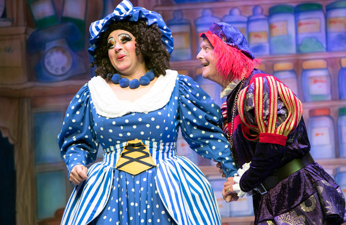 Matt Crosby and Robert Duncan in Dick Whittington at Cambridge Arts Theatre. Photo: Richard Hubert-Smith