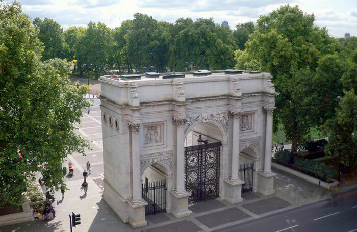 The Marble Arch island, the site of Underbelly's planned temporary theatre. Photo: Wikimedia The Marble Arch island, the site of Underbelly's planned temporary theatre. Photo: Wikimedia