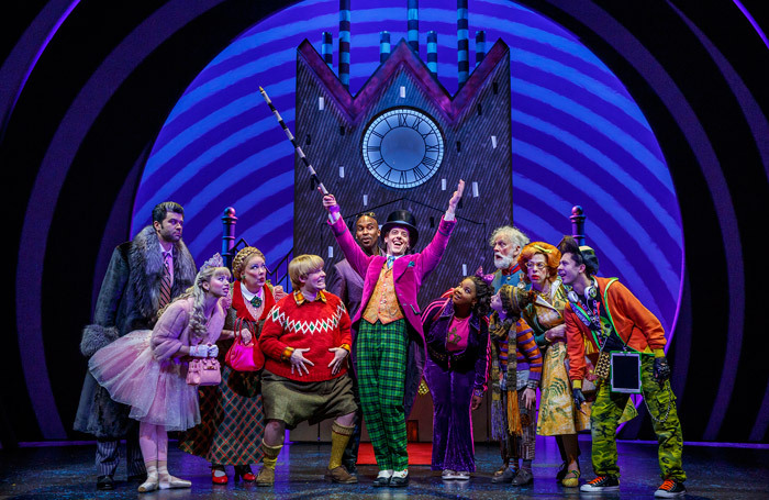 The cast of Charlie and the Chocolate Factory at Lunt-Fontanne Theatre, New York. Photo: Joan Marcus