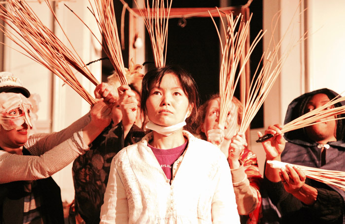 The cast of The Hearing Trumpet at the Old Library, London