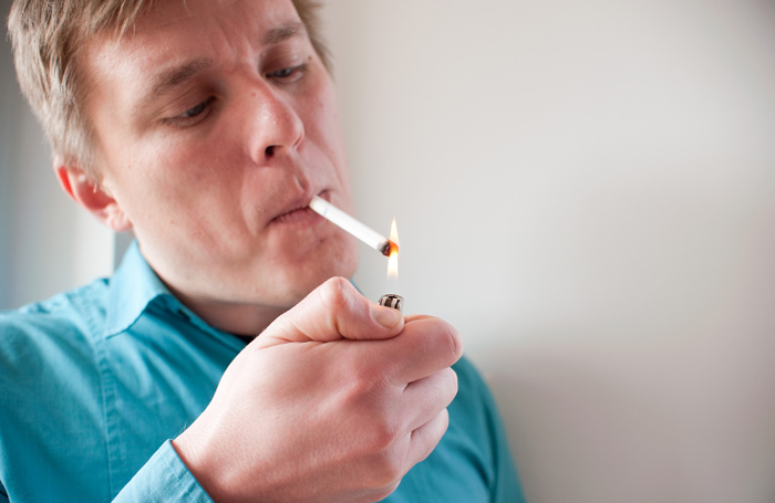 Do you think that smoking real cigarettes should be banned on stage?