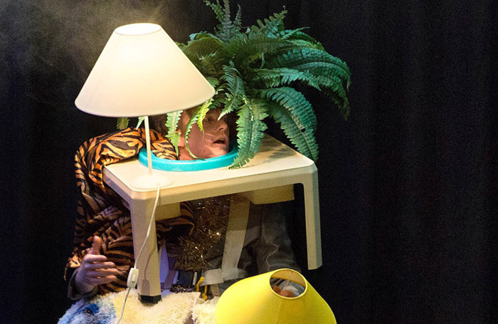 Scene from The Man Who Knows It All at Unicorn Theatre, London