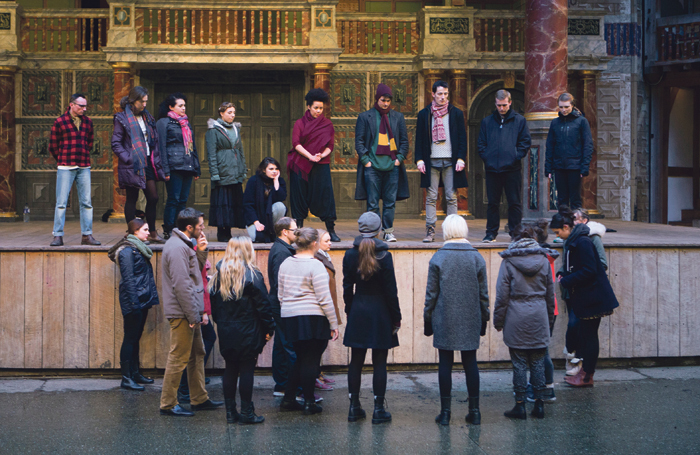 Students from the Royal Conservatoire of Scotland during a residency at Shakespeare’s Globe; the RCS is a member of the new federation. Photo: KK Dundas