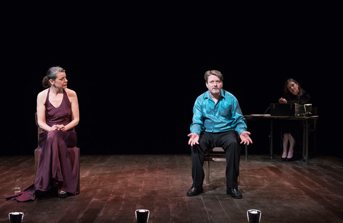 Cathy Naden, Robin Arthur, and Terry O’Connor in Dirty Work (The Late Shift)
Battersea Arts Centre, London, Photo: Tim Etchells