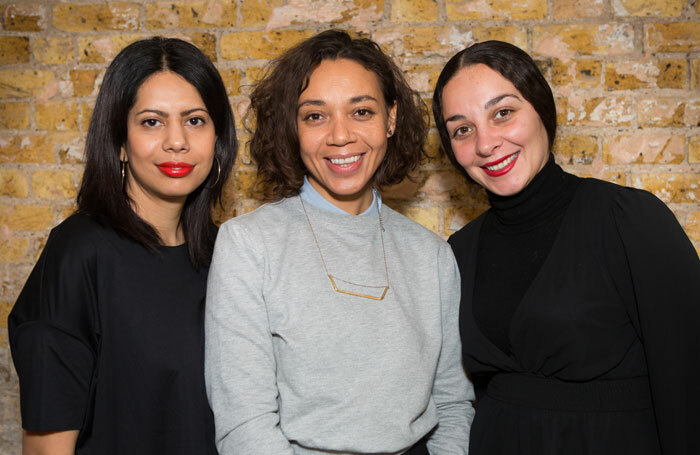 Past recipients of the London Theatre Consortium's executive fellowship, left to right: Nisha Modhwadia, Raidene Carter and Rachel Brogan. Photo: Helen Murray Past recipients of the London Theatre Consortium's executive fellowship, left to right: Nisha Modhwadia, Raidene Carter and Rachel Brogan. Photo: Helen Murray