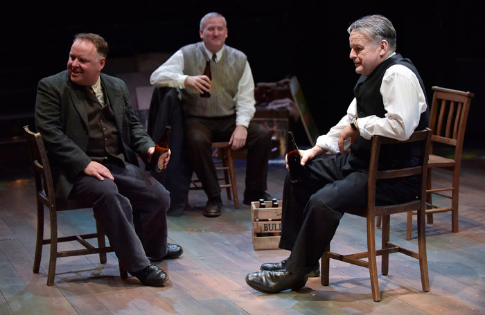 The cast of The Pitmen Painters at New Vic, Newcastle-under-Lyme. Photo: Joel Chester Fildes