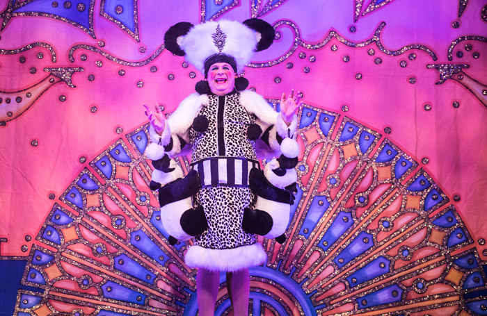 Christopher Biggins in Aladdin at Richmond Theatre, London. Photo: Qdos