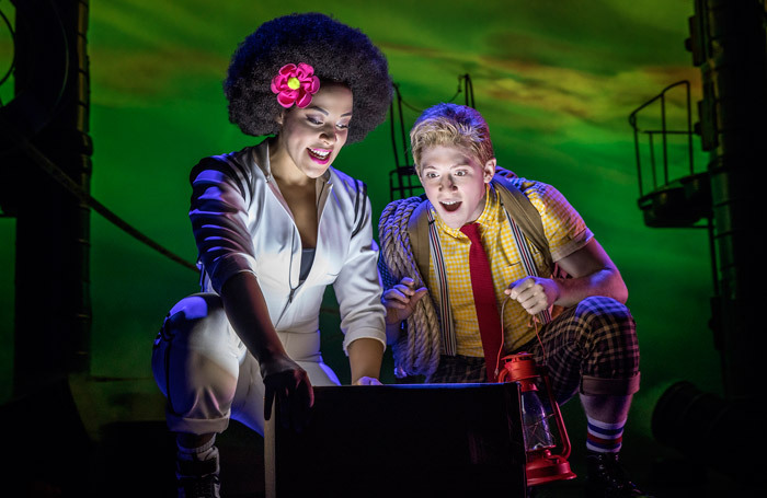 Lilli Cooper and Ethan Slater in SpongeBob SquarePants on Broadway. Photo: Joan Marcus