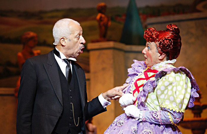 Derek Griffiths and Richard Gauntlett in Sleeping Beauty at Theatre Royal, Norwich