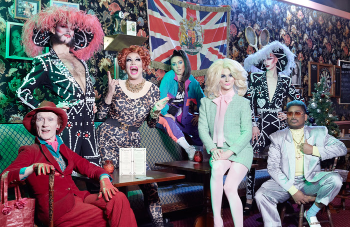 The cast of The Queen's Head at Selfridges, London