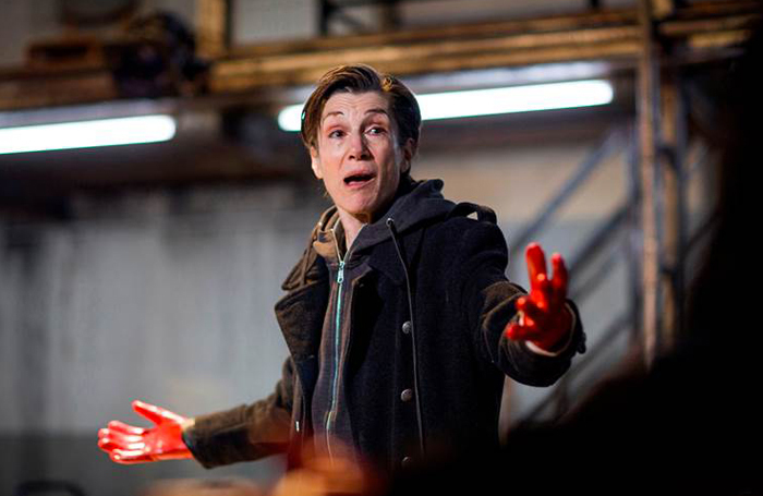 Harriet Walter in Julius Caesar. Photo: Helen Maybanks