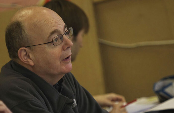 David Edgar, pictured in rehearsals at the Royal Shakespeare Company in 2011, will make his stage debut in Trying It On, a self-penned one-man show. Photo: Ellie Kurttz